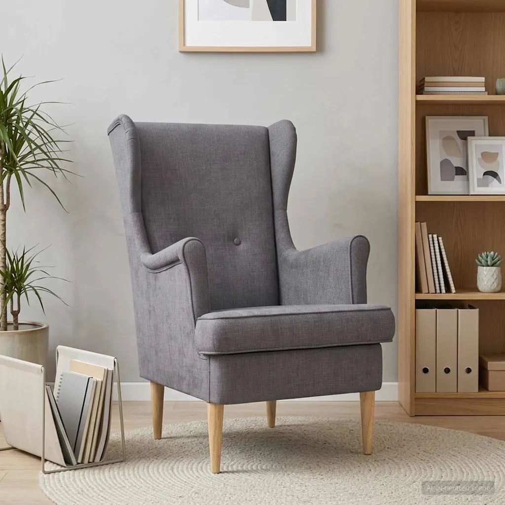 Poltrona-Divano Sedia-Poltroncina Grigio Chiaro ARES