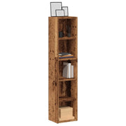Scaffali Porta CD 2 pz Legno Antico 21x16x93,5 cm in Truciolato 855838