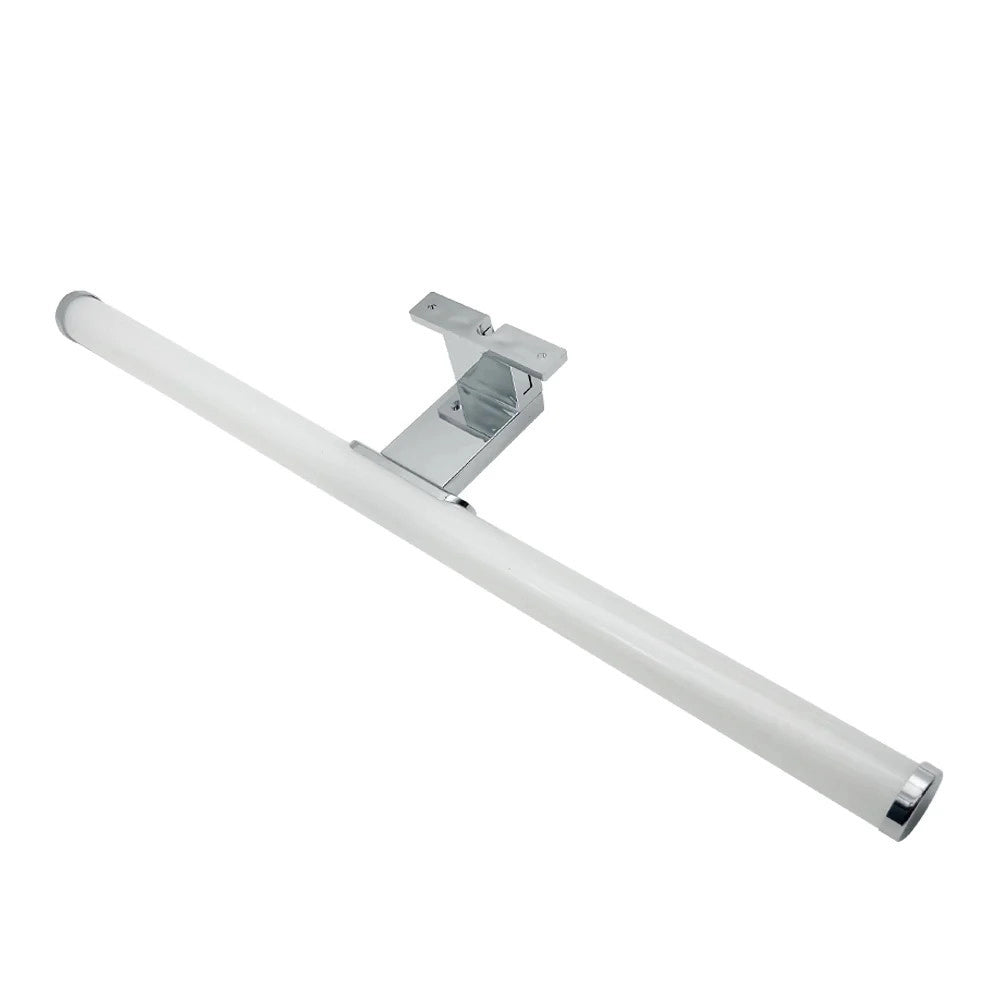 Trade Shop - Lampada Led Da Specchio Bagno Tondo Doppia Istallazione 9w Luce 4000k Ip44 Argento 600pc-an -