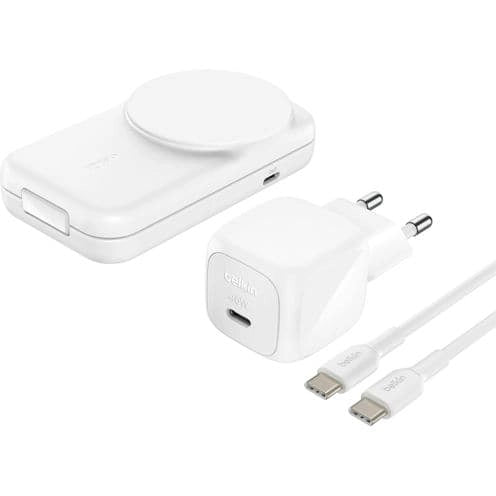 Belkin UltraCharge 25W Qi2 magn. 2-in-1 caric.piegh.bi.WIZ038kqWH