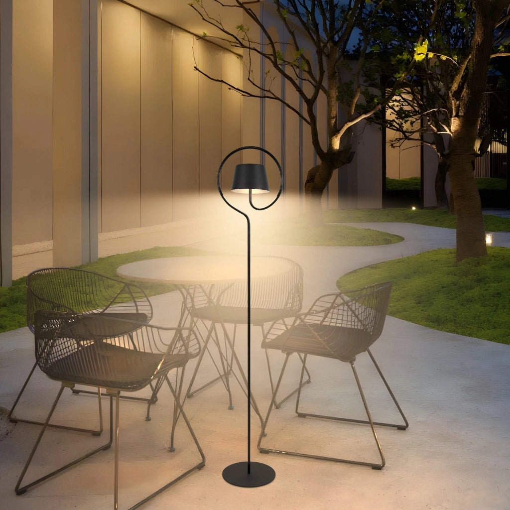 ZMH Lampada da terra LED solare da esterno senza fili dimmerabile touch 120cm per soggiorno