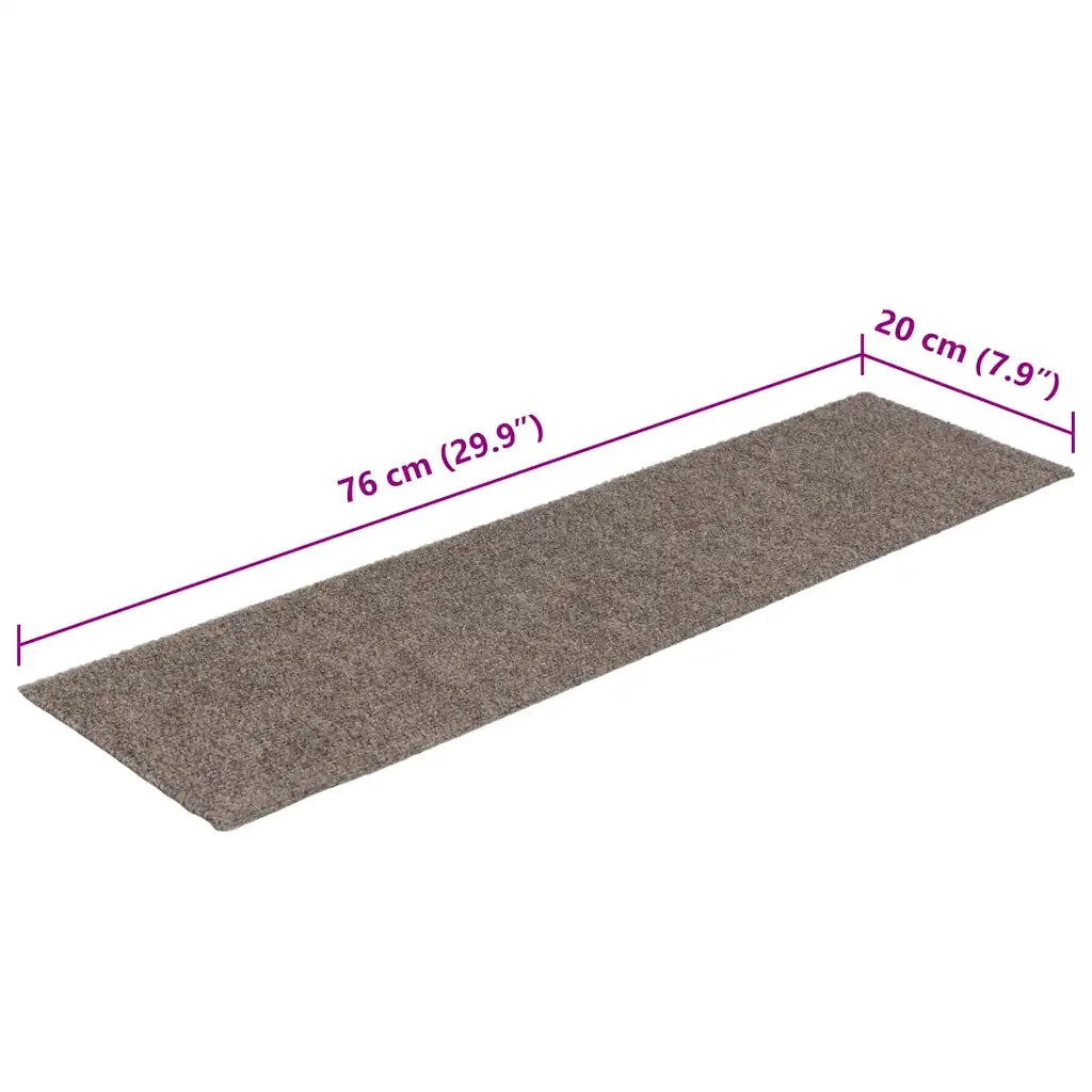Tappetini per scale autoadesivi 30 pz 76x20 cm Beige Rettangolari 3365730
