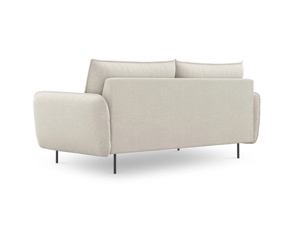 Cosmopolitan Design - Divano "Vienna" 3 posti in tessuto strutturato beige chiaro 