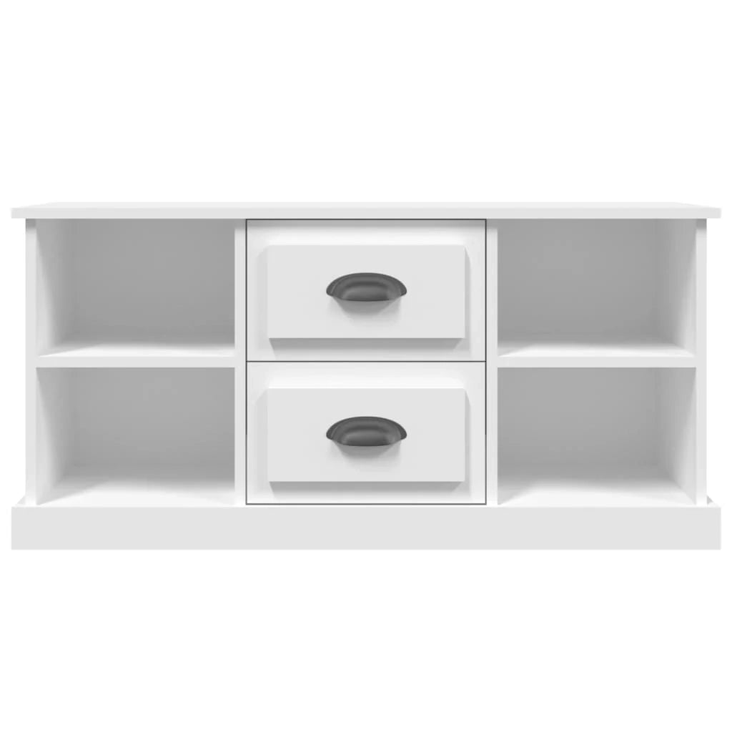 Mobile TV multimediale mensola TV credenza mobile TV sala da pranzo soggiorno camera da letto 99,5 x 35,5 x 48 cm legno ingegnerizzato bianco 02_0026372