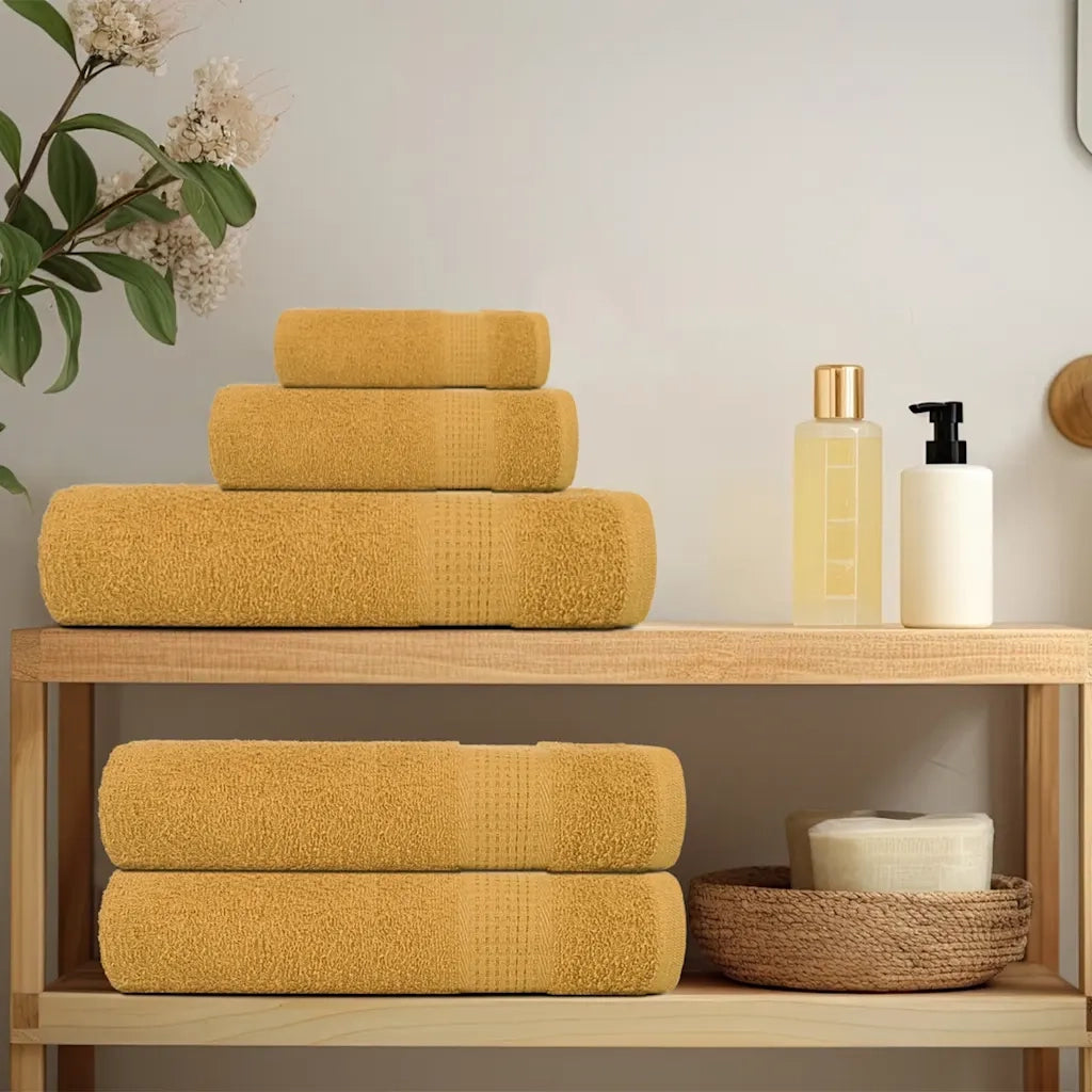 Asciugamani FROGN 2 pz | Teli per bagno Oro 100x200 cm 360 g/m2
