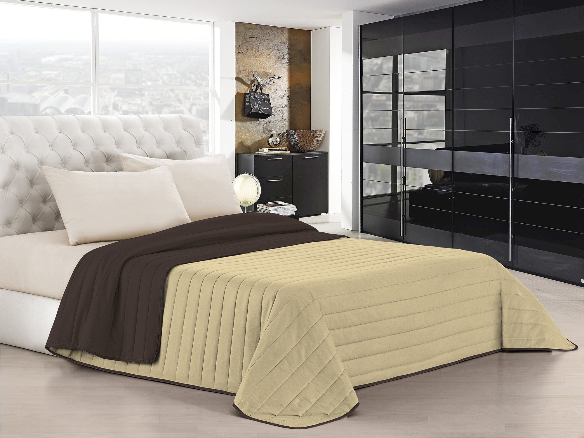 Trapuntino Doubleface Singolo 100gr Marrone/Panna