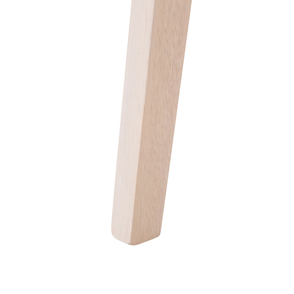 Set di 2 sedie da pranzo bianche con gambe in legno chiaro in stile retrò moderno