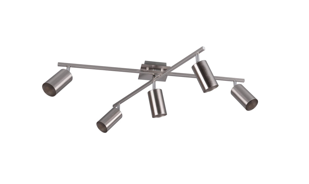 Plafoniera da Interno  GU10 in Metallo Nickel Opaco