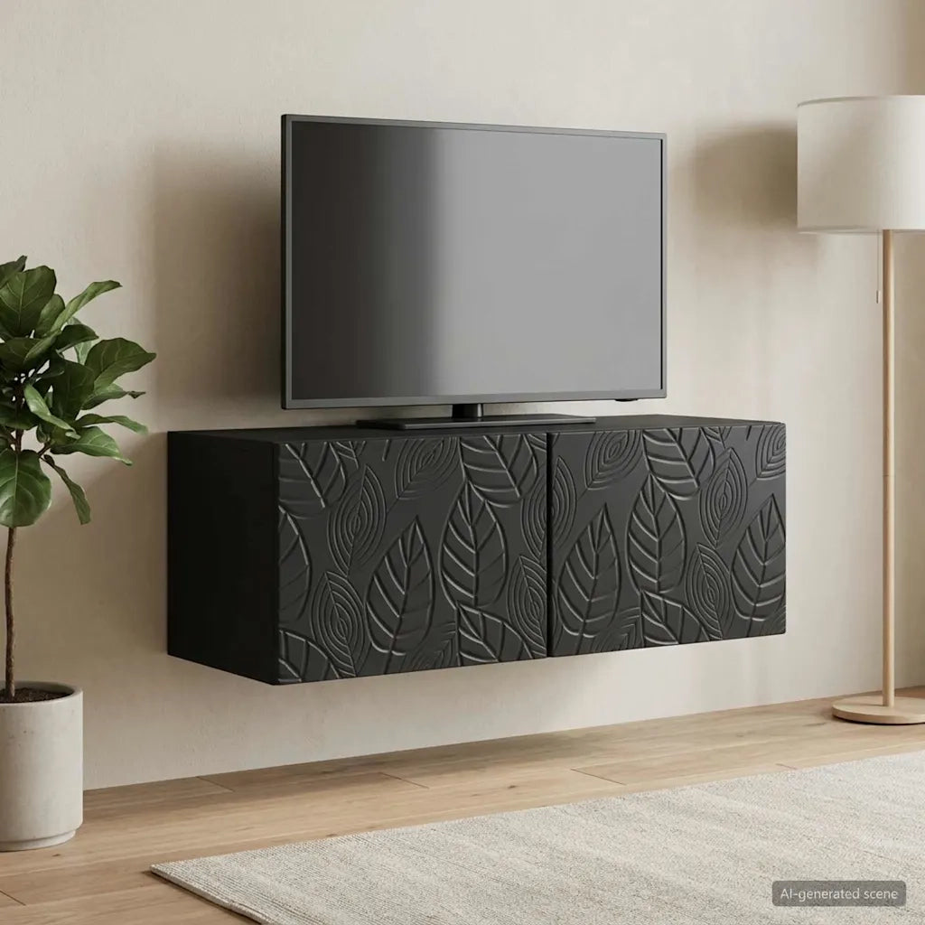Mobile Porta TV da Muro 59,5 x 41 x 30 cm Nero 898846