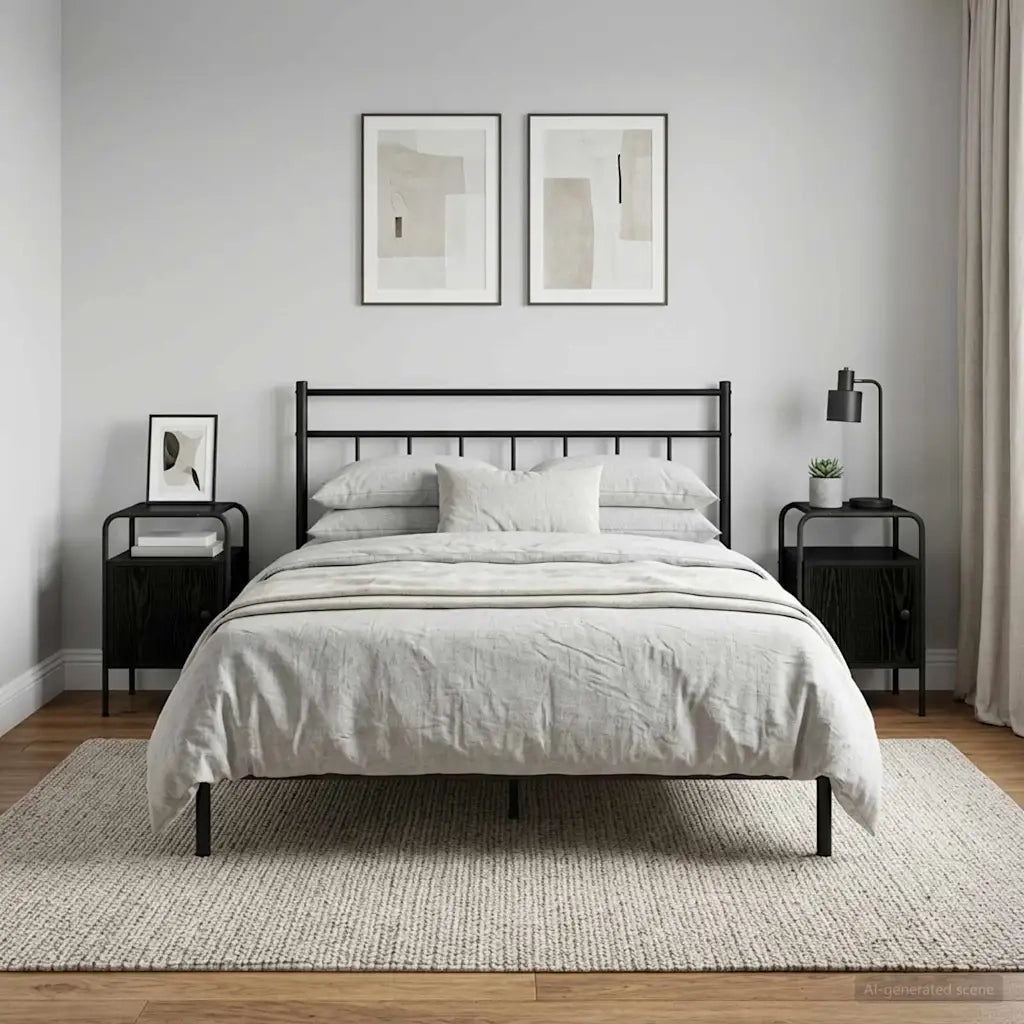 Armadio da Notte 2 pz Rovere Nero Legno ingegnerizzato 8007588