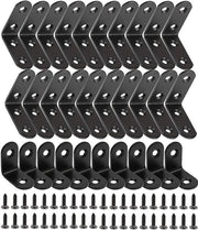 Set di angoli in acciaio inox da 30 pezzi con viti - Sostegni a L per pannelli in metallo - Angoli a 90 gradi - Supporti angolari - 20 pezzi 40x40 mm + 10 pezzi 20x20 mm - Set utile per diverse applicazioni