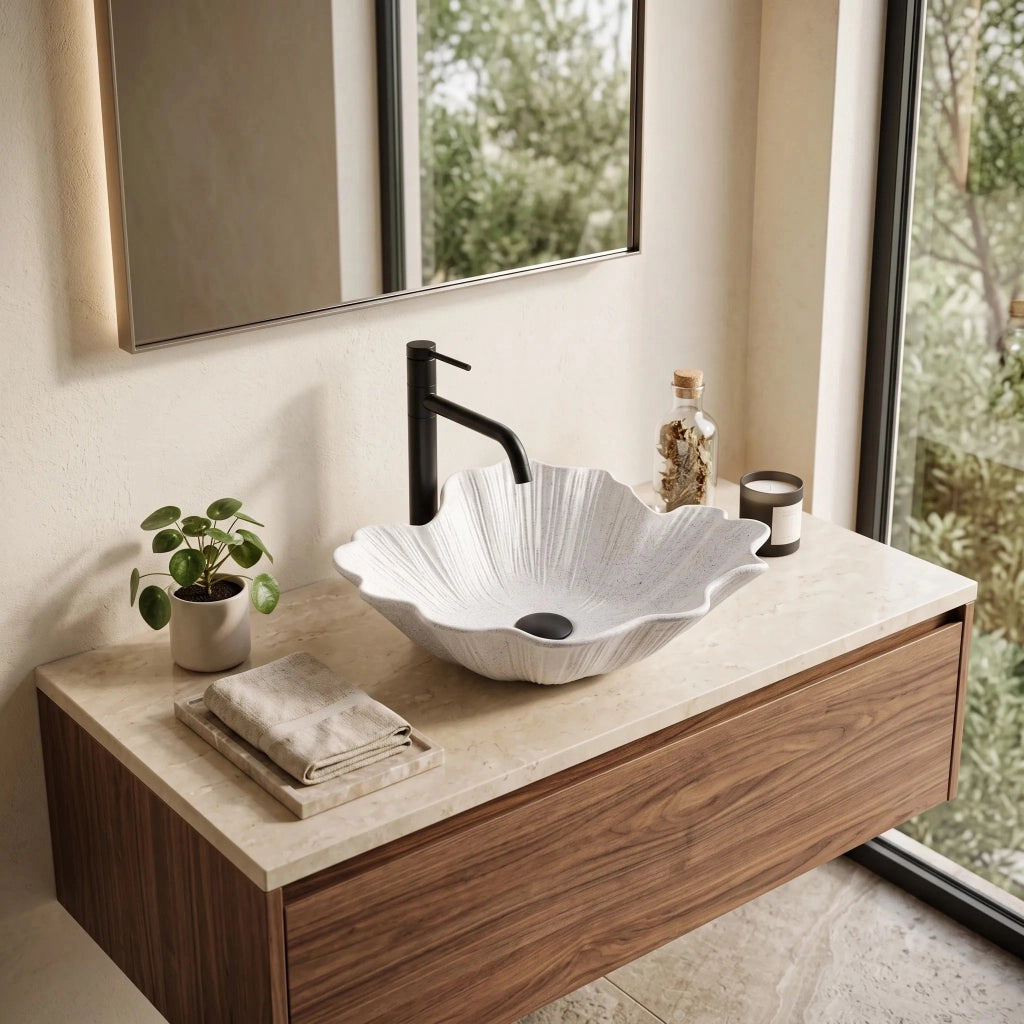 Lavabo Da Appoggio Rea Flower