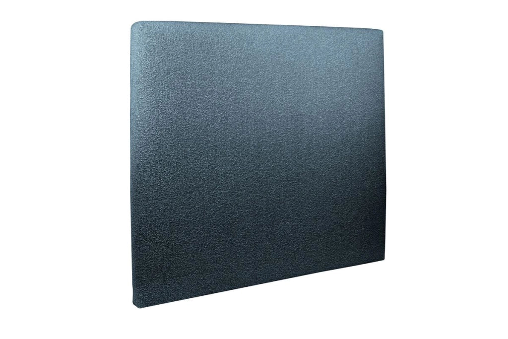 Testiera in tessuto bouclé blu liscio L150 cm