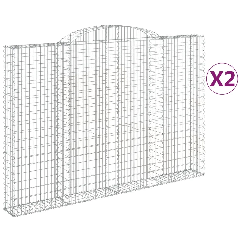 Cesti Gabbioni ad Arco 2 pz 300x30x200/220 cm Ferro Zincatocod mxl 76123