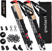 Wandali aluminium opvougbili con manico in legno di quercia e regolazione telescopica 135 cm - per trekking e camminata nordica