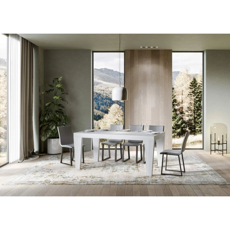Tavolo allungabile 200/304x90 cm Spimbo - Bianco Frassino