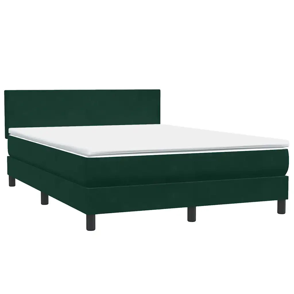 Giroletto a Molle con Materasso Verde Scuro 160x220 cm Velluto 3316074