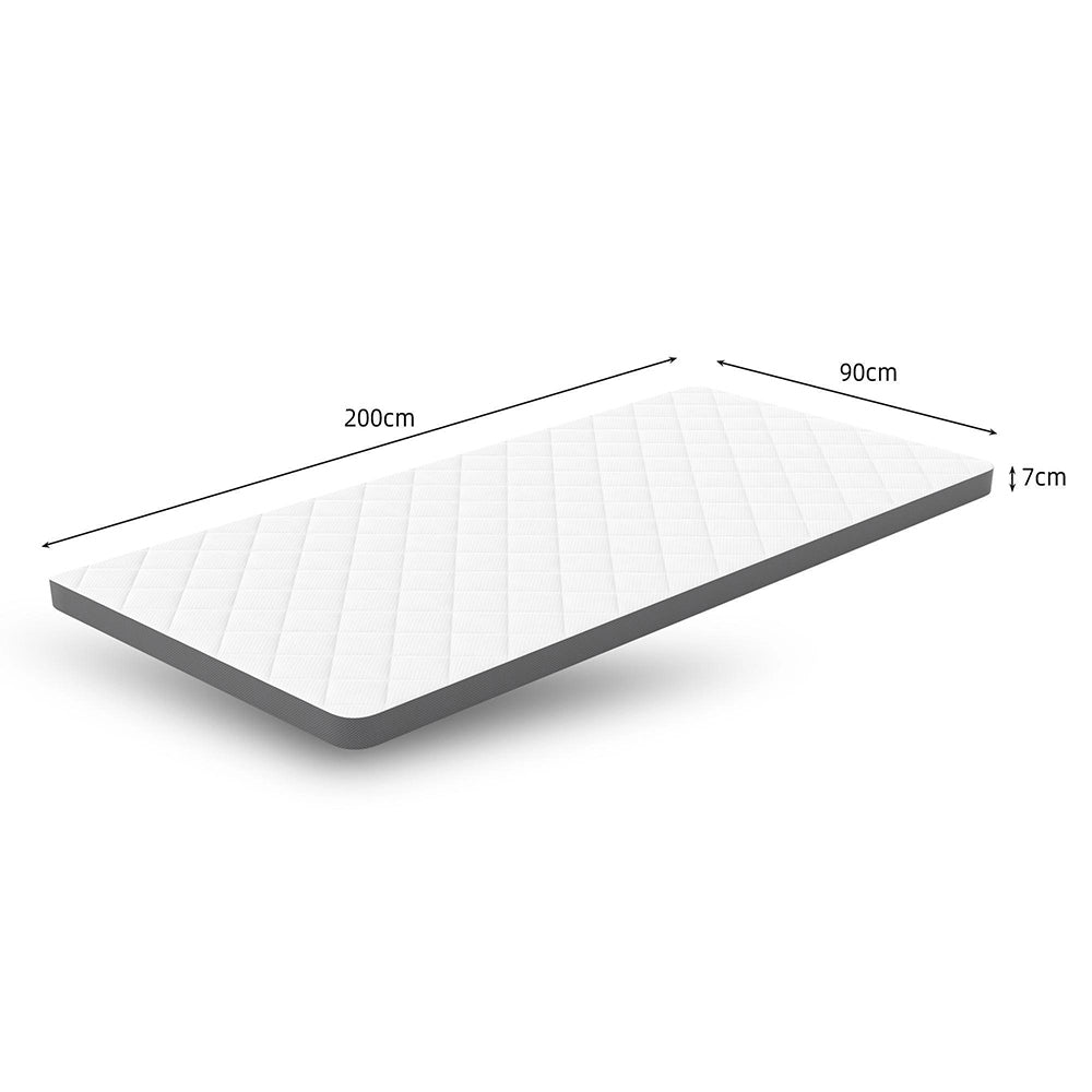 Coprimaterasso Basics 90x200cm 7cm - Xylo - Schiuma Gel, Colore Bianco