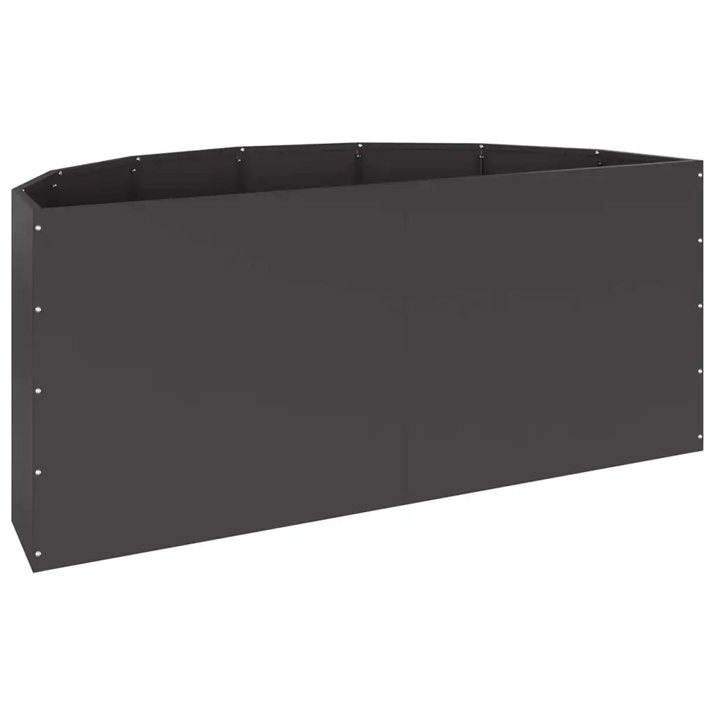 Fioriera | Cassetta per fiori | Vaso Nero 120 x 60 x 50 cm Acciaio