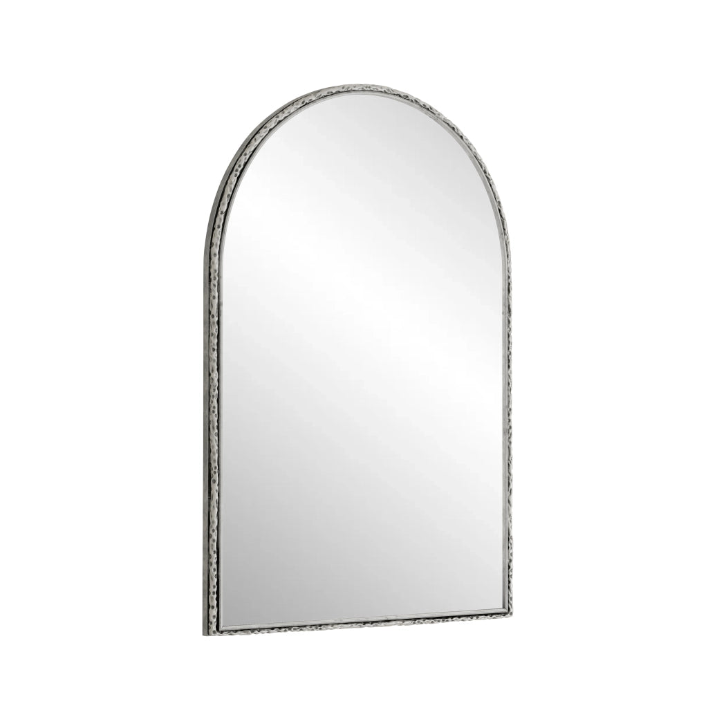 SPECCHIO ad arco 103,5x71,5x12 cm in vetro e ferro Argento
