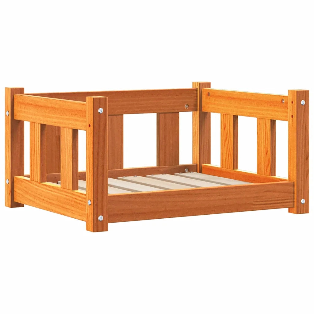 Letto per Cani Marrone cerato 55 x 45 x 28 cm Pino massello CFW5791677