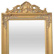 Specchio Autoportante Stile Barocco-Specchio Decorativo 160x40 cm Oro