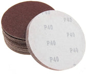 Set di dischi abrasivi 150mm da 50 pezzi - Autoadesivi - Carta vetrificante 40/60/80/100/120 - Adatto per lavori di legno - Senza fori