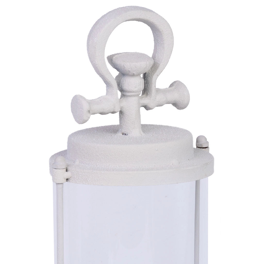 Lampada da tavolo metallo bianco 16x16x46h cm