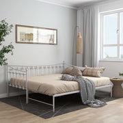 Telaio Divano Letto Estraibile-Struttura Sofa Letto Bianco in Metallo 90x200 cm 124775
