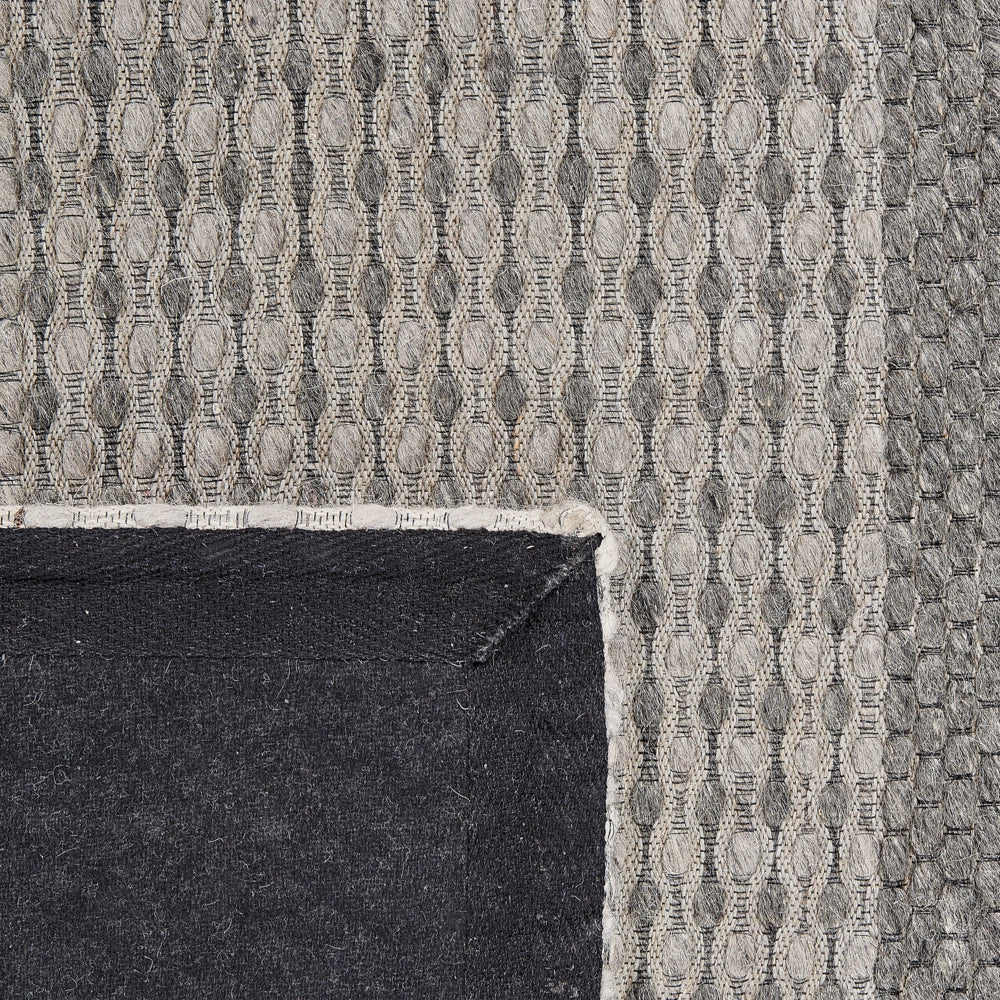 Tappeto tappetino 140 x 200 cm Lana Blu e Grigio Camera da Letto