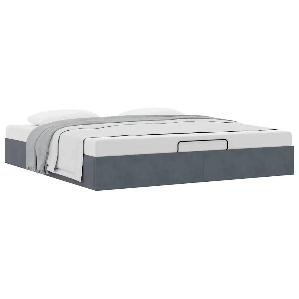 Struttura Letto Pouf senza Materasso 160x200 cm in Velluto