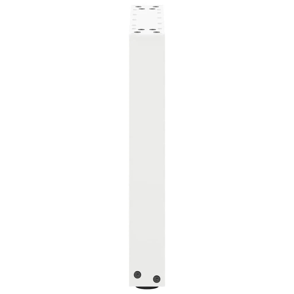 Set di 2 gambe per tavolino da caffè a forma di U con piedini regolabili 28 x 42 cm design moderno acciaio bianco 02_0057389