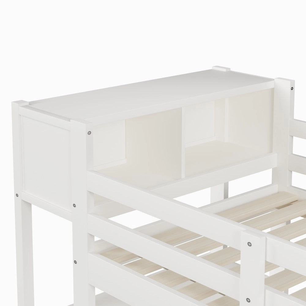 Letto a Soppalco con Scrivania e Armadio ¨C Xylo ¨C Bianco, 90x200 cm