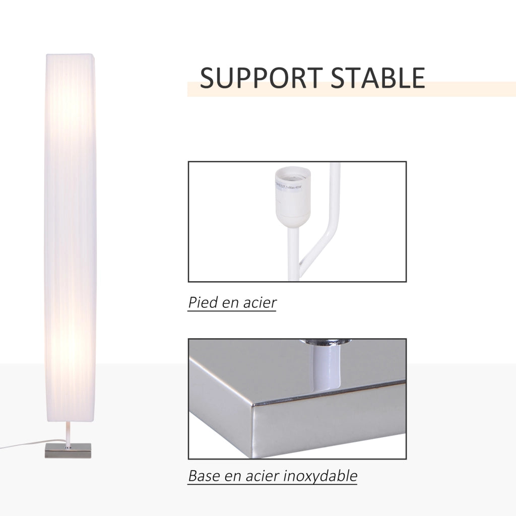 Lampada da Terra Moderna ¨C Xylo ¨C Bianco con Interruttore 120cm