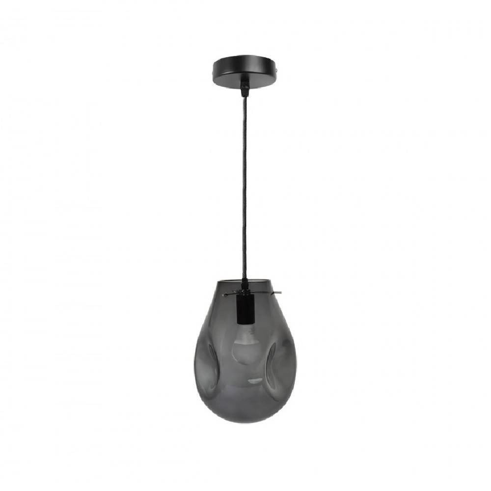 Trade Shop - Lampada Lampadario Sospensione E27 Drop In Vetro Argento Grigio Scuro Ip20 Lp -