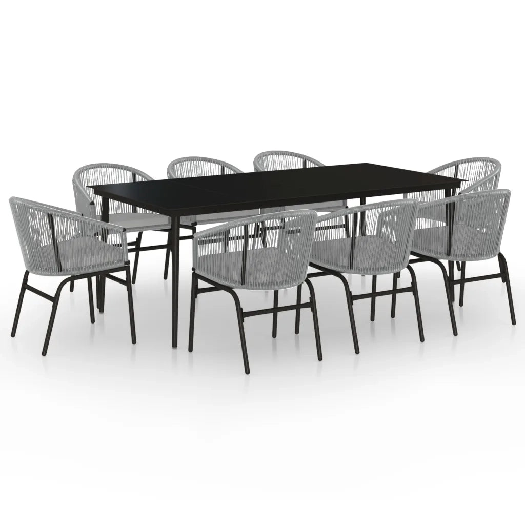 Set Mobili da Pranzo da Giardino 9 pz Antracite cod mxl 42925