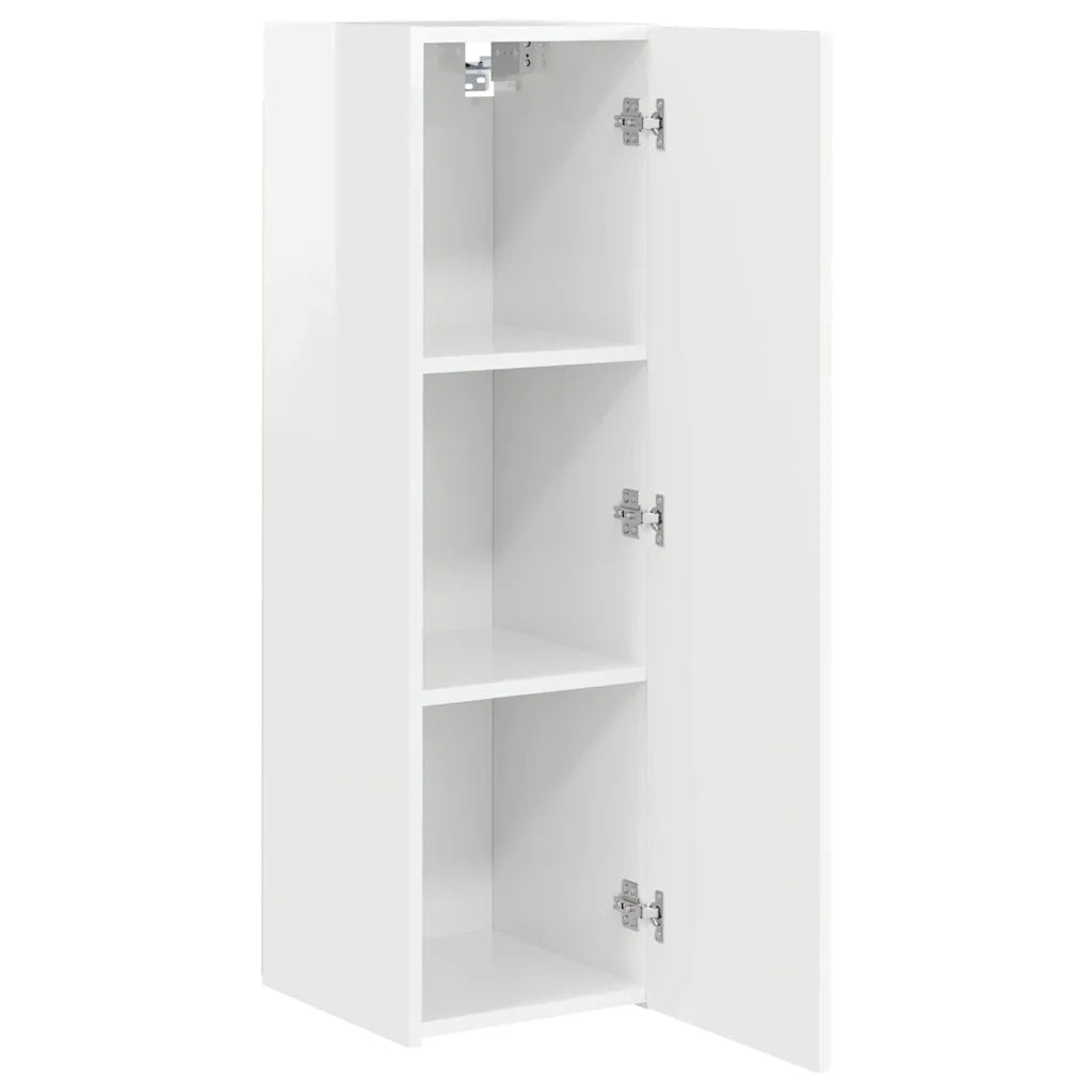 Mobile TV da parete 2 pcs Bianco Lucido 30 x 31 x 100 cm