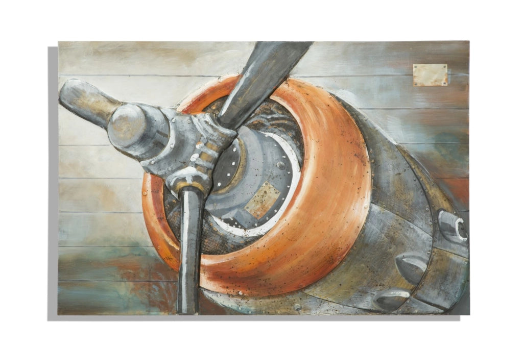 Dipinto su Tela Aviator 120x3,7x80 cm in Alluminio Plastica e Canvas