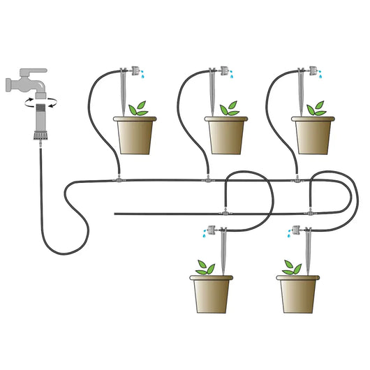 Set Microirrigazione Verdemax Fino a 4 Vasi Sistema Automatizzato in PP POM e PE