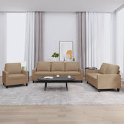 Set di Divani 3 pz con Cuscini cappuccino in Similpellecod mxl 107729