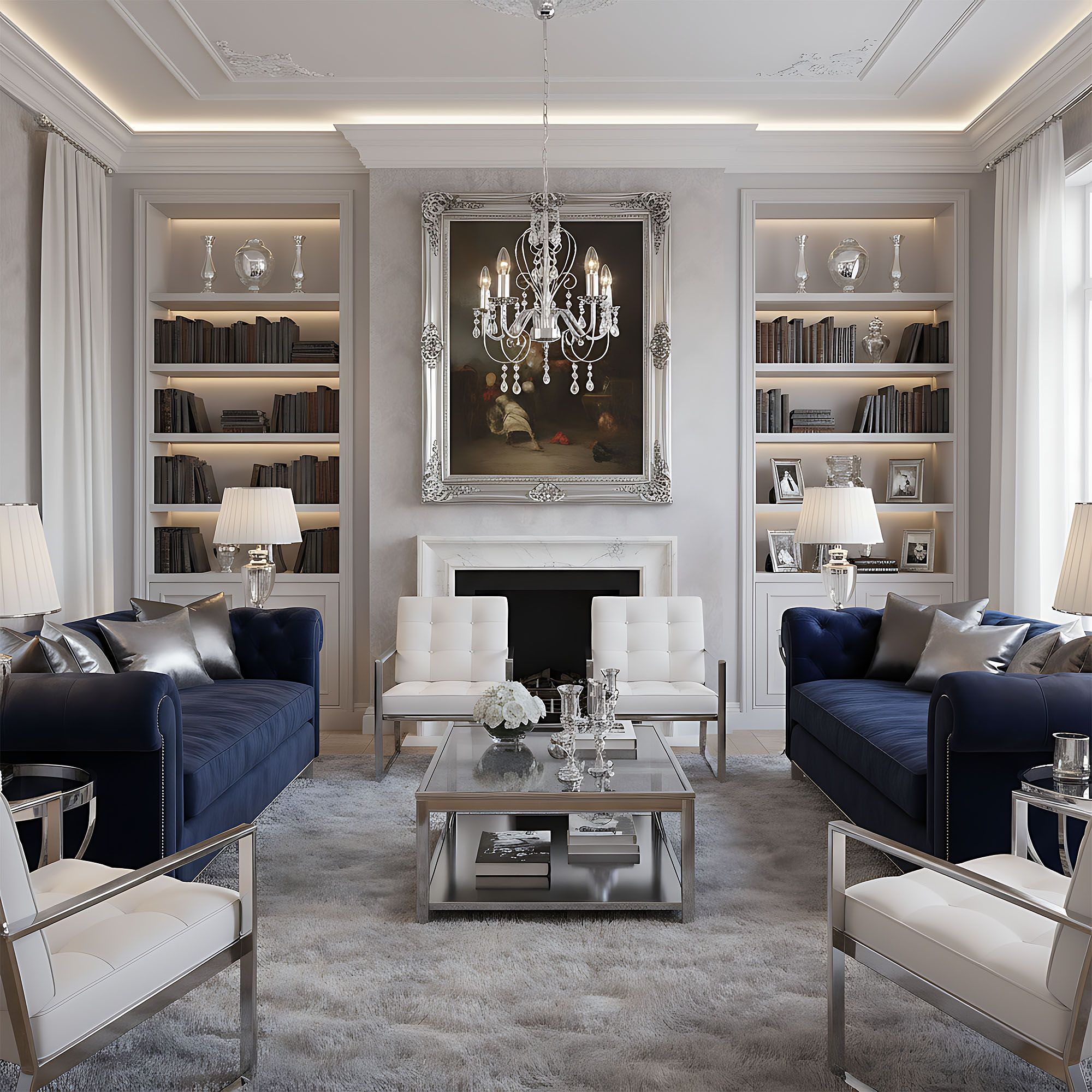 Lampada Da Soffitto Ebt008-5cp Chrome