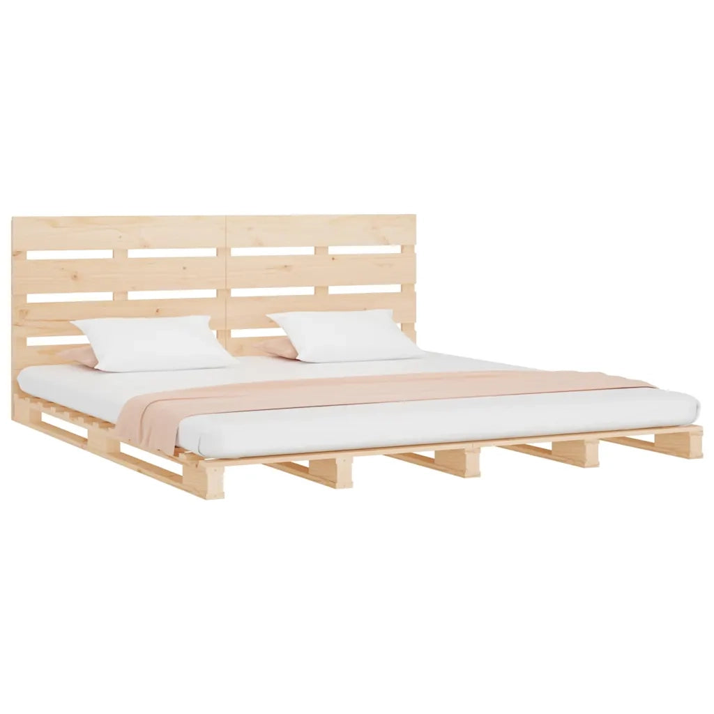 Letto senza Materasso 140x190 cm in Legno Massello di Pino 3190505