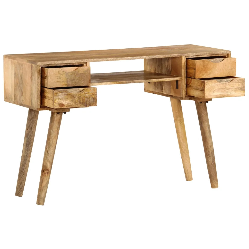 Scrivania in Legno Massello di Mango 115x47x76 cm 246791