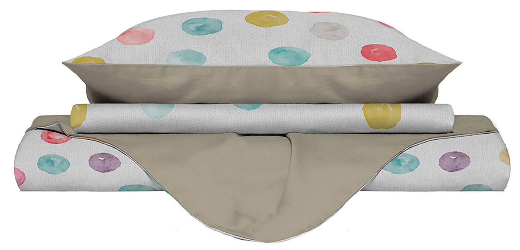 Copripiumino Singolo con Federe Stampato in Microfibra Baloon