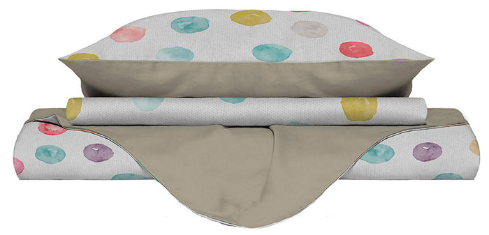 Copripiumino Matrimonale con Federe Stampato in Microfibra Baloon