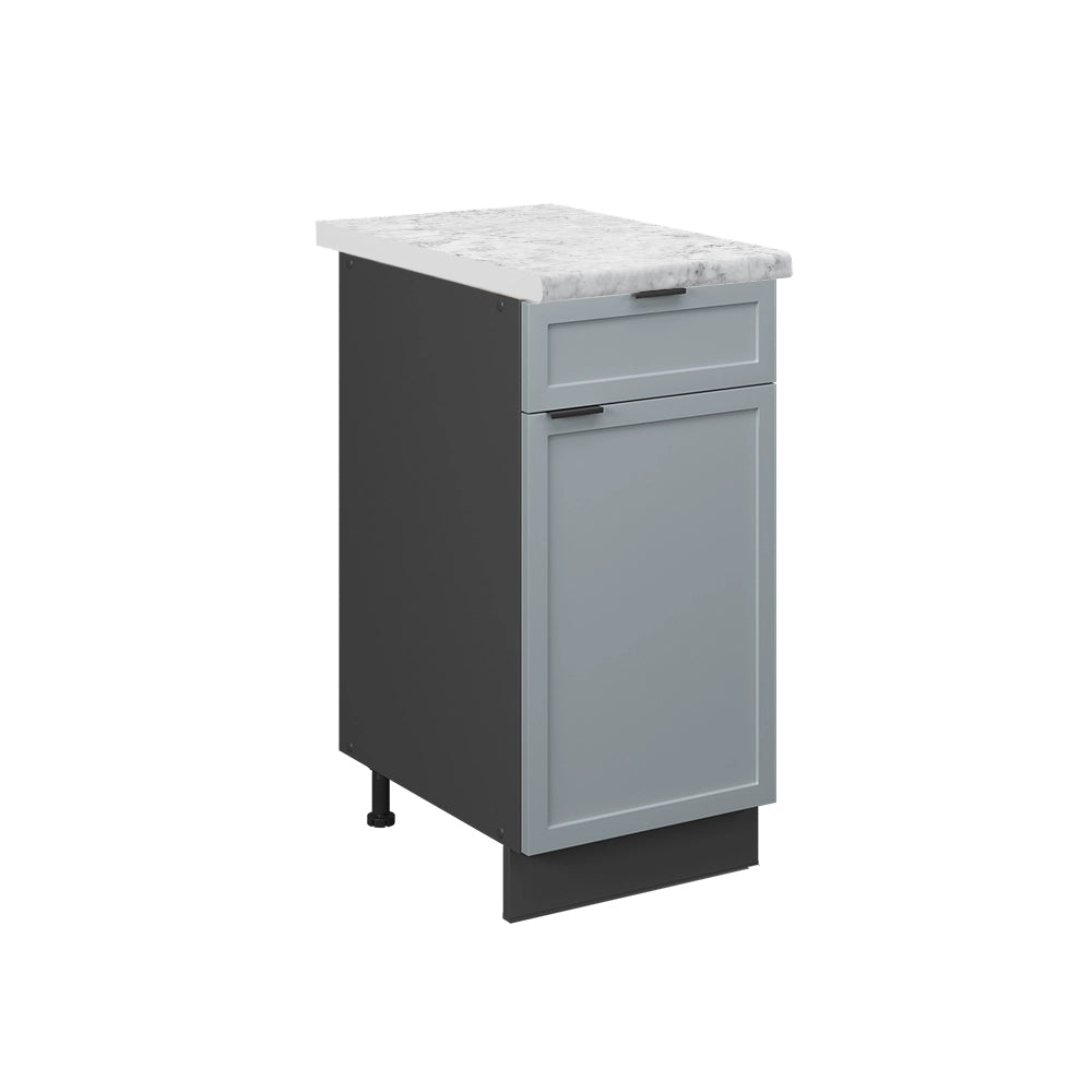 Mobiletto base per cucina Fame-Line Blu-grigio chiaro/Antracite 40 cm, PL Marmo Vicco