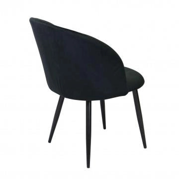 POLTRONA SISSY REALIZZATA IN ECOPELLE 50 X 50 X 76 CM DI COLORE NERO OKX