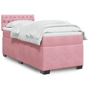 Giroletto a Molle con Materasso Rosa 90x190 cm in Velluto 3288497