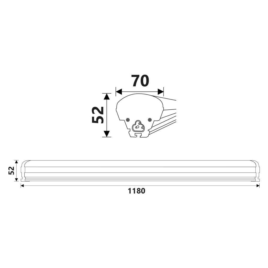 Alcapower Plafoniera LED Rail serie IP44 40W 4000lm 4500K 120cm: Illuminazione professionale a elevata efficienza per ambienti tecnici e industriali