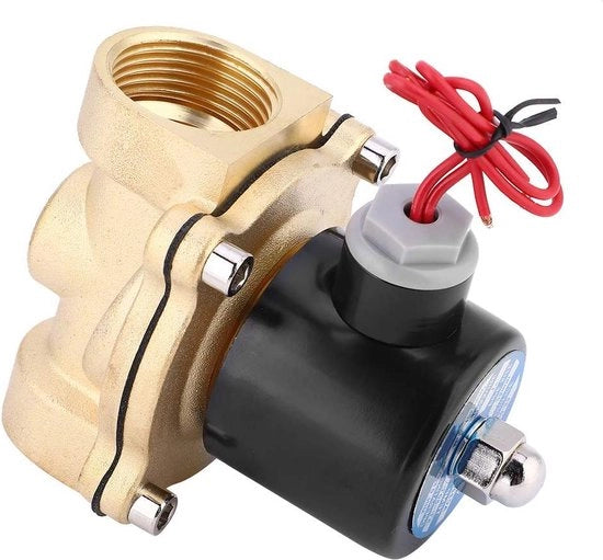 Valvola magnetica elettrica 1 pollice BSPP 2W250-25 ottone Impermeabile Senza fuga Normale posizione chiusa per acqua aria olio - 24V